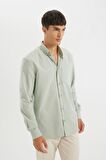 DeFacto Regular Fit Polo Yaka Oxford Basic Düz Uzun Kollu Gömlek A8028AX24AUGN1128
