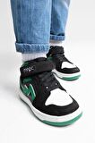 mnpc Unisex Çocuk Siyah-Yeşil Hakiki Deri Anatomik Sneakers Bot