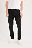 DeFacto Carlo Skinny Fit Ekstra Dar Kalıp Normal Bel Ekstra Dar Paça Siyah Jean Pantolon S2285AZ24AUNM40