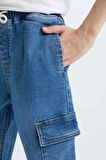 DeFacto Erkek Çocuk Kargo Fit Jean Pantolon C4514A824WNNM28
