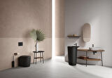 VitrA Plural 7812B420-0016 Üçgen Alçak Çanak Lavabo, VitrA Clean, 47 cm, Mat Bej