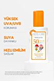 SPF 50 Çocuk Güneş Kremi Suya Dayanıklı Yağsız Görünüm Yüksek UVA/UVB Koruyucu (100 ml)