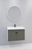 Avien 80 Cm Banyo Dolabı Orz Led Aynalı - Boy Dolap Hariç