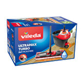 Vileda Ultramax Turbo 2in1 Pedallı Temizlik Seti, Mikrofiber Paspas, Teleskopik Sap 