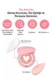 Ton Eşitleyici Pembe Bazlı Güneş Koruyucu Cushion A'PIEU Pure Block Tone-Up Sun Cushion SPF50+PA++++