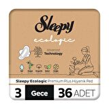 Sleepy Ecologic Premium Plus Gece Hijyenik Ped 36 Adet