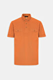 Slim Fit Dar Kesim %100 Pamuk Polo Yaka Tişört