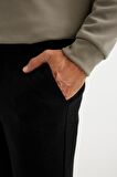 Siyah Tailored Regular Fit Düz Paça Cepli Pantolon