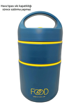 304 Çelik Çift Katlı 680 ml Yemek Mama Saklama Kabı cin416mv