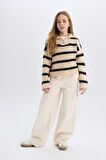 DeFacto Kız Çocuk Wide Leg Kargo Geniş Paça Jean Pantolon D7097A825SPER233