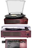 Midex Mtx-303 Nostaljik Pikap Plak Çalar (Şarjlı Bluetooth Aux Hoparlörlü 3 Devir) İğne Dahil