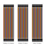 60 Pin Dişi-Dişi Erkek-Erkek Erkek-Dişi 40 cm Jumper Kablo Seti