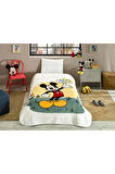 Özdilek Mickey Mouse Happines Disney Lisanslı Tek Kişilik Çocuk Battaniyesi 155x215 cm