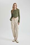 DeFacto Coool Jogger Pantolon Gabardin Kumaş Normal Bel Basic Düz Kargo Cepli B0454AX24SPER37