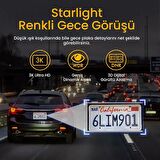 Kawa D6 3K 1620P 145° Geniş Açı Lens DSI-2 Gece Görüşlü G-Sensörlü WDR WiFi Araç Kamerası