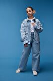 DeFacto Kız Çocuk Wide Leg Geniş Paça Jean Trousers D7093A825SMNM39