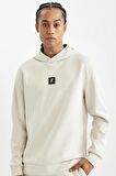 DeFactoFit Standart Fit Kapüşonlu Skuba Dalgıç Kumaş Sporcu Sweatshirt B4758AX24AUBG721