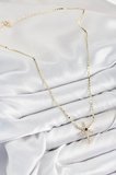 Tegan Pirinç Zirkon Taşlı Kutup Yıldızı Model Ezme Zincir Gold Renk Kadın Kolye TG27BKO10390