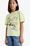 Kız Çocuk Looney Tunes Relax Fit Bisiklet Yaka Kısa Kollu Tişört