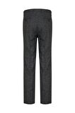 Siyah Desenli Regular Fit Kumaş Pantolon | 44