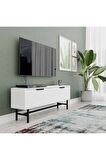 Mezza 4016 BLANCO 138 CM (METAL AYAKLI) TV ÜNİTESİ BEYAZ
