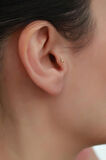 14 Ayar Altın Taşlı Yıldız Tragus