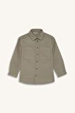 DeFacto Erkek Çocuk Oversize Geniş Kalıp Polo Yaka Twill Uzun Kollu Gömlek D7793A825SPKH499