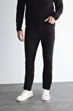 DeFacto Chino Kanvas Pantolon Slim Fit Dar Kesim Pamuklu Esnek Dar Paça C9441AX24AUBK81