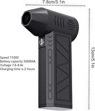 Inovaxis Araç Süpürgeli 3 Kademe Ayarlı Mini Jet Fan Tabancası