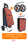 Pazar Arabası Plus Avantajlı 3' lü SET Pazar Arabası + Yedek Tekeri + Yedek Çantası.