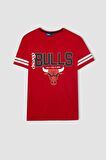 DeFactoFit NBA Chicago Bulls Standart Fit Bisiklet Yaka Kısa Kollu Tişört A1995AX24SMRD296
