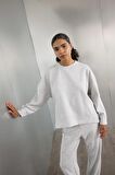 DeFactoFit Bisiklet Yaka Skuba Dalgıç Kumaş Sporcu Sweatshirt C9612AX24AUGR93