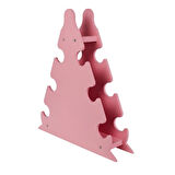 PSSPOR 3 Set Pembe Renk Dambıl Seti + Stand ( 2 Adet 1KG - 2 Adet 2KG - 2 Adet 3KG + Stand )