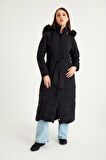 Toridas Günlük Kışlık Tam Boy Şişme Kadın Mont bt180siyah7
