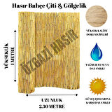 1 Metre X 2,50 Metre Hasır Kamış Balkon Çiti Bahçe Çiti Dekorasyon 
