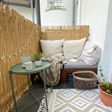 1 Metre X 3 Metre Kamış Hasır Balkon Çiti Gölgelik Bahçe Çiti Dekorasyon 