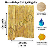 1 Metre X 7 Metre Kamış Hasır Balkon Çiti Bahçe Çiti Gölgelik Dekorasyon Hasır Çit