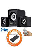 Bluetooth Hoparlör 3.5mm Jack Kablolu Bilgisayar Hoparlörü Müzik 2 1 Ses Sistemi Radyolu Usb Speaker