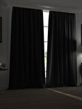 Super Blackout Serisi Gece Siyahı Rengi Işık Geçirmez Ekstraforlu Fon Perde
