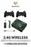 4K HD 2.4G Retro Game Stick 90'lı Yıllar USB Stick Wireless Atari Makinesi + 2 Wireless Joystick