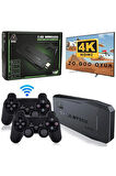 4K HD 2.4G Retro Game Stick 90'lı Yıllar USB Stick Wireless Atari Makinesi + 2 Wireless Joystick