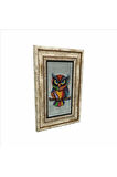 Baykuş Baskılı Taş Tablo 20x30