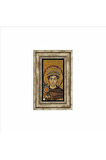 Bizans Kralı I. Justinianus (Jüstinyen) Mozaiği Baskılı Taş Tablo 20x30