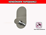 GLARE KONİK KENDİNDEN YAPIŞKANLI ASKILIK TEKLİ OVAL KROM 4 LÜ PAKET