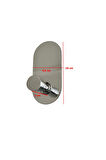 GLARE KONİK KENDİNDEN YAPIŞKANLI ASKILIK TEKLİ OVAL KROM 4 LÜ PAKET