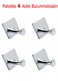 THİNCAL KENDİNDEN YAPIŞKANLI ASKILIK TEKLİ KROM 4 LÜ PAKET