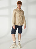 AT.P.CO Kahve Erkek Uzun Cepli Slim Fit Yazlık Ceket A263ORLANDO661TC502B