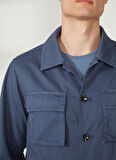 AT.P.CO Lacivert Erkek Uzun Cepli Slim Fit Yazlık Ceket A263ORLANDO661TC502B