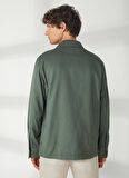 AT.P.CO Yeşil Erkek Uzun Cepli Slim Fit Yazlık Ceket A263ORLANDO661TC502B