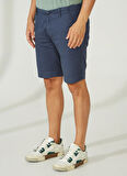 AT.P.CO Normal Bel Slim Fit Koyu Mavi Erkek Bermuda Şort A261NAT99TC502B